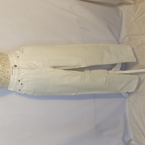 Everlane Women's White The Cheeky Jean Hidden Button Fly Straight Size 25R - Picture 1 of 14